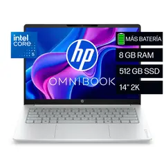 HP - Portátil OmniBook 14-hu0050la Intel Core 5 120U 8GB RAM 512GB SSD Windows 11 Home