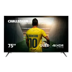 CHALLENGER - Televisor 75 4K Smart TV QLED 75TG4770 Google TV