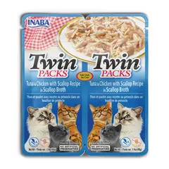 INABA - Snack Cremoso Para Gato Twin Packs Atun Y Pollo 80g