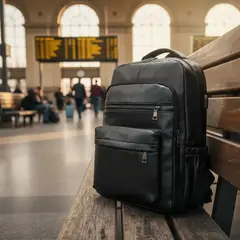 BOLSOS Y ACCESORIOS MB - BOLSO VINTAGE CON CIERRES MULTI ESPACIO PARA HOMBRE COLOR NEGRO