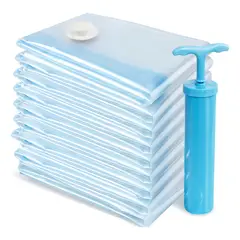 GENERICO - Bolsa de vacío transparente ropa compresión 5pcs con bomba