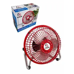 GENERICO - VENTILADOR DE MESA PEQUEÑO COLOR ROJO