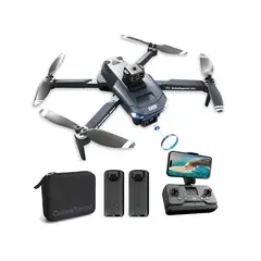 GENERICO - Dron Plegable Profesional D31 UAV Quadcopter Cámaras Duales HD Doble Batería GPS + Estuche