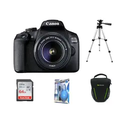 CANON - Camara Eos 2000dt7 24mp+ lente 18-55+64gb+bolso+kit+tripode