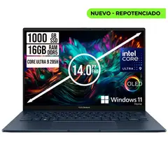 ASUS - Portatil Zembook 14 Intel Core Ultra 9 285H RAM 16GB SSD 1TB Oled Wuxga 14"