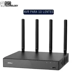 IMOU - NVR para 10 lentes IMOU, color negro, capacidad para disco hasta 16TB