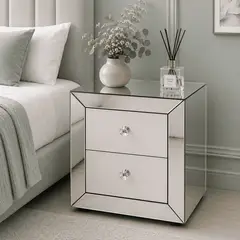 MOBILIARIA ALTA GAMA MONSIER - Mesa de Noche Diamond Luxe - Accesorio para Habitacion