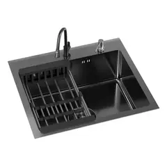 U BUY - Lavadero De Cocina Empotrable 50x45cm Con Accesorios