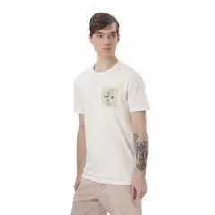 TOTTO - Camiseta Estampada para Hombre Atena Blanca
