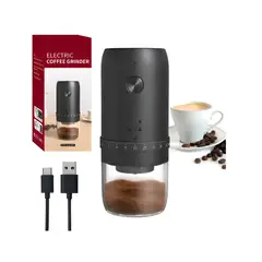 TECNOHOGAR JS - Molino De Café Eléctrico Ajustable En Acero Inoxidable Diseño Moderno