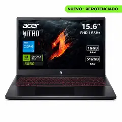 ACER - Nitro V15 ANV15-52 i5-13420H 16GB 512GB SSD RTX 5050 15.6 FHD 165Hz