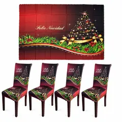 GENERICO - Set X6 Fundas Navidenas De Silla Mantel - Noche De Navidad
