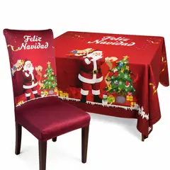 GENERICO - Set X6 Fundas Navidenas De Silla Mantel - Noche De Santa Clause