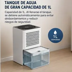 HOGAR DE MIS SUENOS - MINI DESHUMIFICADOR PORTABLE CAPACIDAD DE UN LITRO NUEVA ACTUALIZACION