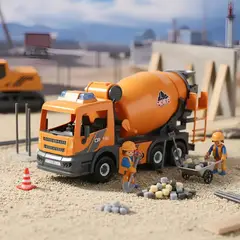 GENERICO - Camión Carro Mezclador de Cemento Juguete Luces Sonidos