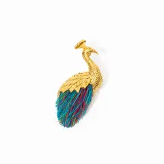 ANDREA AMARILLO - Broche De Pavo Real