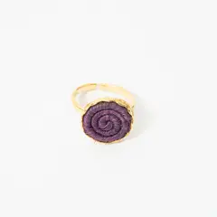 ANDREA AMARILLO - Anillo Circular Tejido