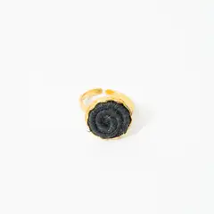 ANDREA AMARILLO - Anillo Circular Tejido