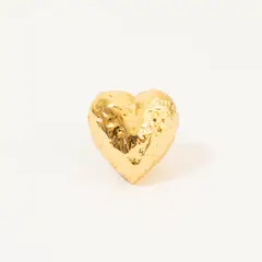 ANDREA AMARILLO - Anillo Corazón De Relieve Grande