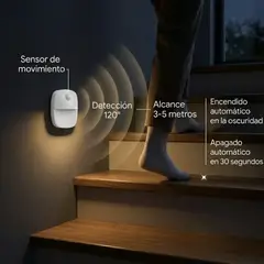 ZENITH - Lampara LED Nocturna Sensor Movimiento Recargable USB-C Magnética Inalámbrica Escaleras Cocina baños