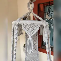 GENERICO - Silla colgante tejida en macrame
