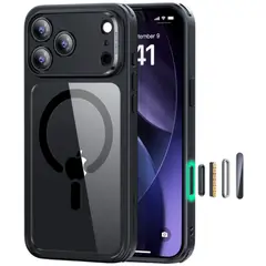 ESR - Funda MagSafe para iPhone 17 Pro Max Negro Transparente