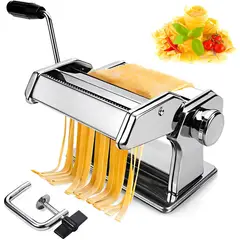 GENERICO - Máquina Para Hacer Pasta Casera Cform Pasta Maker Manual Acero Inoxidable Plateado