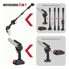 U BUY - Minisierra Pértiga Ajustable 2 En 1 170 CM + 2 Baterías