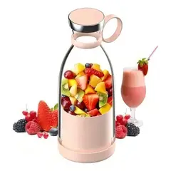 GENERICO - Botella Batidora Portátil Con Miniexprimidor Recargable De Color Rosa