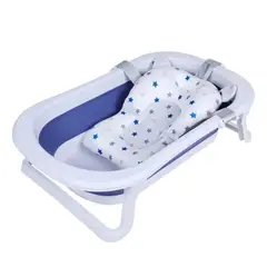 LANZURY IMPORTACIONES - Bañera con termómetro Plegable para bebé AZUL