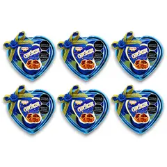 ADRO - Estuche Chocolates Corazón Azul 6und X3 Bombones