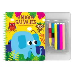 LEXUS - Libro Aventuras Para Colorear Amigos Salvajes + 6 Plumones