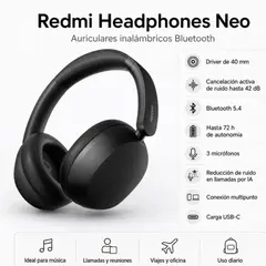 XIAOMI - Audífonos Inalámbricos Redmi Headphones Neo color negro