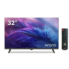 KRONO - Televisor Smart TV 32 Pulgadas HD WiFi Barra de Sonido Control Voz