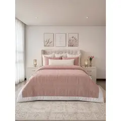 AMARE HOME - Duvet Cover Dolce Vita Malva para cama ExtraKing -
