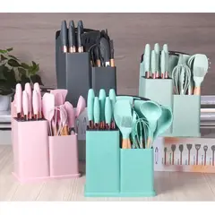 GENERICO - Set Premium de Cuchillos y Utensilios de Cocina 19 Piezas