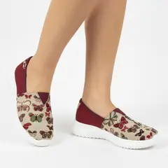 XIAN SHOES - Tenis ultralivianos mariposa morada E52