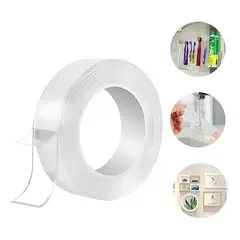GENERICO - Cinta Doble Faz Nuodwelle Transparente Gel Lavable Reutilizable 5m