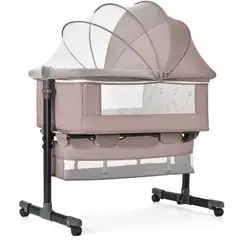 FRAGOLA KIDS - Cuna Colecho Bebe Mosquitero Mecedora Organizador Colchoneta Beige