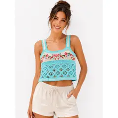 GENERAL - Top de Crochet para Mujer Diseño Tejido con Detalles Únicos