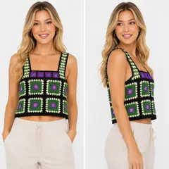 GENERAL - Top de Crochet para Mujer Diseño Tejido con Detalles Únicos
