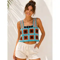 GENERAL - Top de Crochet para Mujer Diseño Tejido con Detalles Únicos