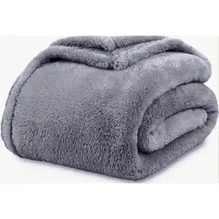 SIRENITAS - Cobija térmica Cama Sencilla Semi Doble Queen King Sherpa Gris