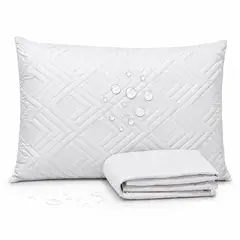 BALI - Pack x2 Protectores de Almohada 50x70 cm Impermeables Blanco
