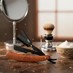 FARSSI LA BARBA - Barbera navaja en madera afeitar aguja profesional resiste