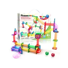 GENERICO - Bloques Magnéticos de Construcción 40 Piezas Pista De Carreras De Canicas