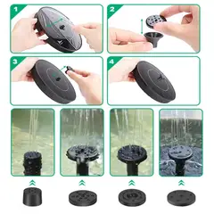 GENERICO - Dispositivo de Fuente Solar para Estanque con Led Colorido Parada Automática Protección