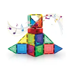 GENERICO - Bloques Magnéticos de Construcción Set De Caja Musical Con Fichas azulejos 20 Piezas
