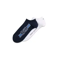 TOMMY HILFIGER - Pack azul de 2 medias con logo
