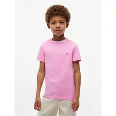 TOMMY HILFIGER - Camiseta rosa Para Niño de punto con logo bordado